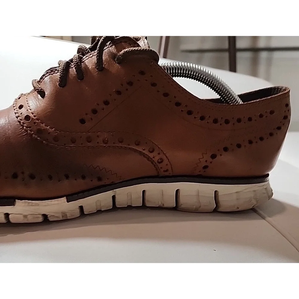 Cole Haan Brown Leather Wingtip Oxford Dress Shoes Mens 10.5